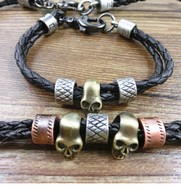 Collier & Bracelet Tresse Motif Tete de Mort