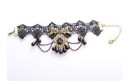 Bracelet Cheville Dentelle Noire