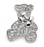 Broche ourson cristaux