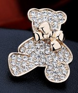 Broche ourson cristaux