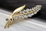 broche Feuille & Grains de riz