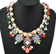 Collier Perles & Fleur multicolor