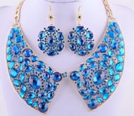 Ensemble Collier Pendant d'Oreille Cristaux
