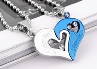 Pendentif Coeur I love you 2 parties