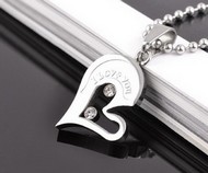 Pendentif Coeur I love you 2 parties