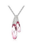 Chaine & Pendentif Double Cristaux