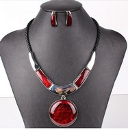 Ensemble Collier & Pendant d'Oreille Rectangulaire