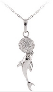 Pendentif Dauphin & Son Ballon en Strass