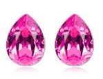 Clous d'Oreilles Cristal Fuschia