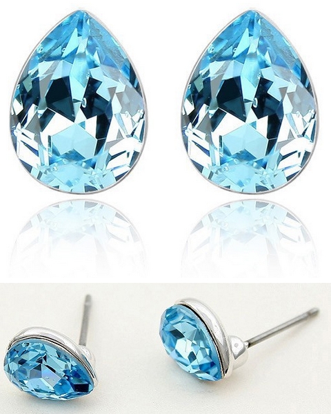 Clous D'Oreilles Cristal Bleu - Boutique Bbfantaisy.wifeo.com