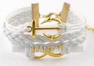 Bracelet Ancre & Infinity Doré