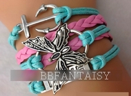 Bracelet Bleu & Rose Papillon