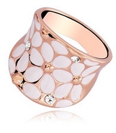 Bague Fleurs Cristaux Autrichiens T50 à T57