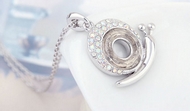 Chaîne & Pendentif Escargot Argent Swarovski Elements