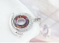 Chaîne & Pendentif Escargot Multicolor Swarovski Elements
