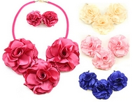 Ensemble Collier & Boucles d'Oreilles Flowers