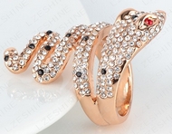 Bague Serpent Cobra Swarovski Elements T51 à T66