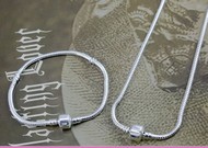 ensemble argent Chaine & bracelet serpent