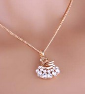 Chaîne&Pendentif Cygne sur son nid