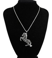 Sautoir Pendentif Cheval filigrane