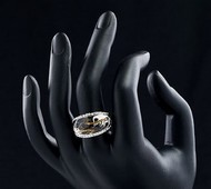 Bague Anneau Flamme Swarovski