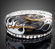 Bague Anneau Flamme Swarovski