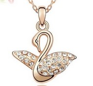 Chaîne & Pendentif Cygne Ailes Déployées