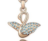 Cha&icirc;ne & Pendentif Cygne Ailes D&eacute;ploy&eacute;es