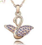 Cha&icirc;ne & Pendentif Cygne Ailes D&eacute;ploy&eacute;es