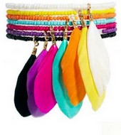 Lot 7 Bracelet Perles & Plumes
