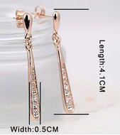 Pendant d'Oreille Goutte d'Eau de Cristal
