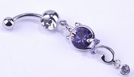 Piercing Nombril chat Cristal