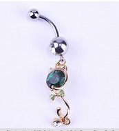 Piercing Nombril chat Cristal