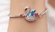 Bracelet Cygne ailes ouvertes cristal