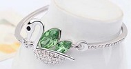 Bracelet Cygne ailes ouvertes cristal