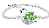 Bracelet Cygne ailes ouvertes cristal