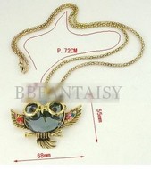 Collier Sautoir Pendentif Hibou