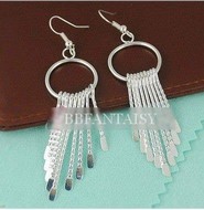 Pendants D'Oreille Pluie Argentée