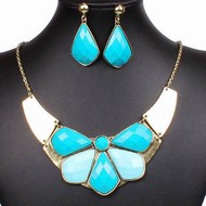 Ensemble Collier Goutte d'Eau & Pendant d'Oreille
