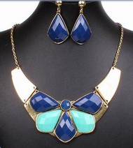 Ensemble Collier Goutte d'Eau & Pendant d'Oreille