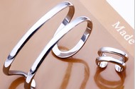 Ensemble Bracelet & Bague deux rails