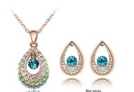 Ensemble Collier & Boucle d'Oreille en Swarovski