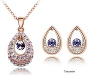 Ensemble Collier & Boucle d'Oreille en Swarovski