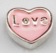Charm Love Pink pour M&eacute;daillon