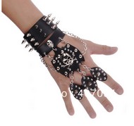 Bracelet Manchette gantelet Cuir