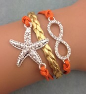 Bracelet Tresse Dorée Etoile de Mer Infini