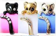 Bague ajustable Chat