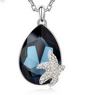 Chaîne & Pendentif Goutte d'Eau Swarovski