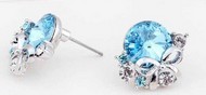Boucle d'Oreille Cristal noeud swarovski