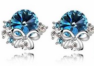 Boucle d'Oreille Cristal noeud swarovski